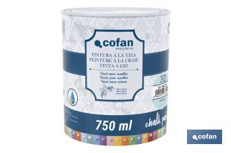 Pintura a la tiza chalk paint | Adecuada para restauración y decoración de muebles | Diferentes capacidades | Varios colores - Cofan