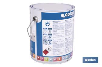 Pintura antihumedad sintética blanca satinada | Protección para paredes y techos | Capacidad: 750 ml y 4 L - Cofan