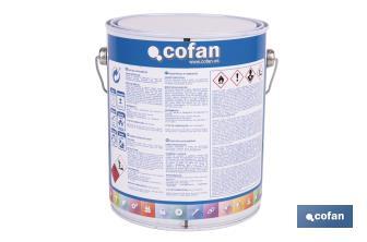 Pintura antihumedad sintética blanca satinada | Protección para paredes y techos | Capacidad: 750 ml y 4 L - Cofan