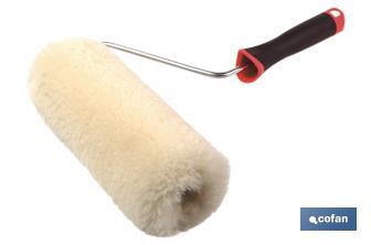 Rodillo de lana para pintar interiores y exteriores | Herramienta de uso profesional | Diferentes medidas - Cofan