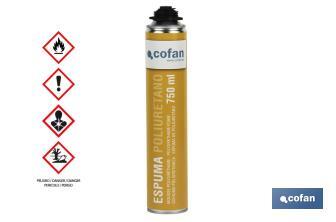 Polyurethane foam | Spray of 750ml | Gun application - Cofan