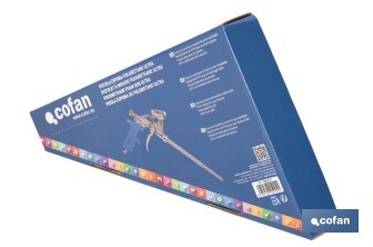 Polyurethane Ultra foam applicator gun | Ergonomic handle | Size: 18cm x ø2mm - Cofan