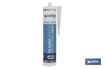 Neutral silicone | Clear coloured | Cartridge of 300ml - Cofan