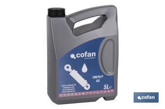 Huile hydraulique Norme ISO VG 68 de 5 L | Pour une bonne maintenance des machines | Lubrifiant minéral - Cofan