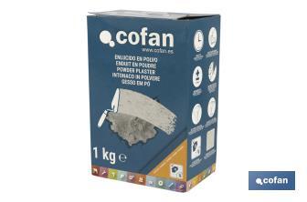 Enlucido en polvo | Uso en interiores | Formato de 1 y 5 kg - Cofan