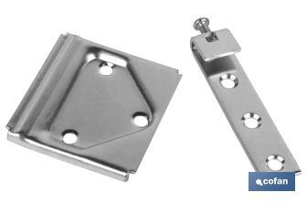 Set of Cupboard Wall Hanger | Zinc-Plated Steel | Size: 53mm - Cofan