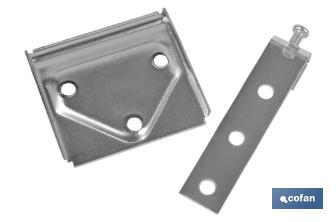 Set of Cupboard Wall Hanger | Zinc-Plated Steel | Size: 53mm - Cofan