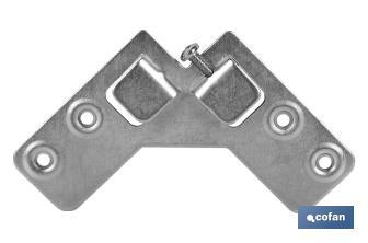 Double Corner Hook Bracket | Zinc-Plated Steel | Size: 59 x 59mm - Cofan