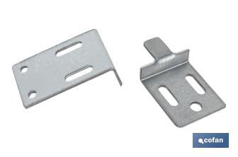 Set Colgador de Escuadra para Espejos | Medida: 30 mm | Acero Galvanizado - Cofan