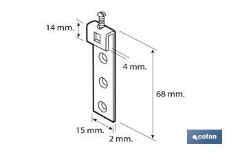 Cabin hook with adjusting screw | Zinc-plated finish | Suitable for all types of furniture  - Cofan