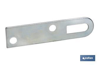 Keyhole hanging plate for fixing | Size: 17 x 70mm | Galvanised steel - Cofan