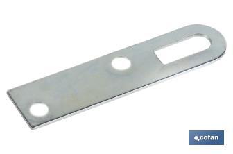 Keyhole hanging plate for fixing | Size: 17 x 70mm | Galvanised steel - Cofan