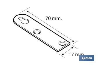 Colgador tipo Bocallave | Medidas: 17 x 70 mm | Para Sujeción de Objetos - Cofan