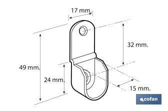 Support pour Tringle de Penderie | Plusieurs Finitions - Cofan