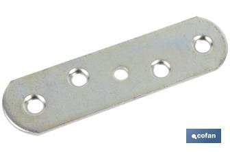 Joining plate bracket for panels | Zinc-plated steel | Fixing accessory - Cofan