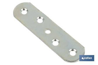 Placa de unión para paneles | Fabricada en acero zincado | Accesorio de fijación - Cofan