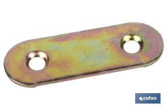 Placa de unión para paneles | Fabricada en acero zincado | Accesorio de fijación - Cofan