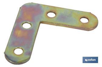 Escuadra Plana | Fabricada en acero zincado | Diferentes Medidas - Cofan