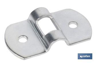 Galvanised steel mounting bracket | Size: 25 x 6mm - Cofan