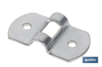 Galvanised steel mounting bracket | Size: 25 x 6mm - Cofan