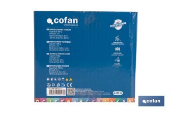 Polipasto de cadena manual | Altura de elevación: 6 m | Color: azul | Gancho resistente | Disponible en varias capacidades de carga - Cofan
