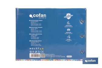 Polipasto de cadena manual | Altura de elevación: 6 m | Color: azul | Gancho resistente | Disponible en varias capacidades de carga - Cofan