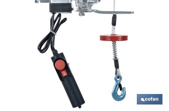 Polipasto eléctrico con parada de emergencia | Altura de elevación: 10/20 m | Protección IP54 | Incluye mando | Disponible en diferentes capacidades de carga - Cofan