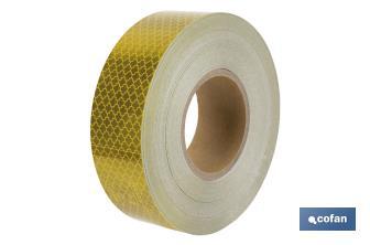 Reflective adhesive tape | Available in different colours | Suitable for contour of vehicles | 50 metres - Cofan