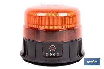 Luz emergencia rotativa 360° | Recargable USB-C | Base magnética | Certificada ECE R65 | Para vehículos industriales y agrícolas - Cofan