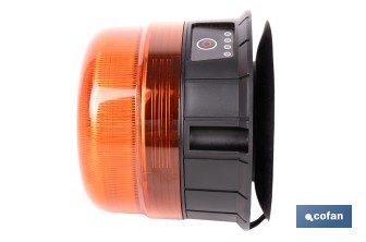 Luz emergencia rotativa 360° | Recargable USB-C | Base magnética | Certificada ECE R65 | Para vehículos industriales y agrícolas - Cofan
