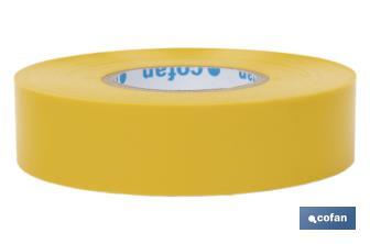 Insulating tape 180 microns | Yellow | Resistant to voltage, heat and different acids and alkaline materials - Cofan