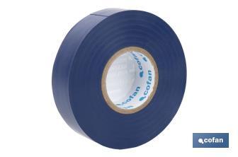 Insulating tape 180 microns | Blue | Resistant to voltage, heat and different acids and alkaline materials - Cofan