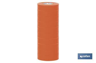 Isolierband Orange aus PVC 20m x 19mm - Cofan