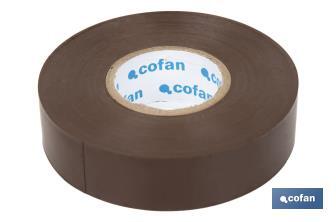 Isolierband Braun aus PVC 20m x 19mm - Cofan