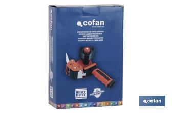 Precintadora de Cinta Adhesiva | Para cintas de hasta 50 mm de ancho | Mango bimaterial - Cofan