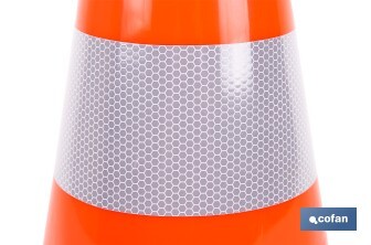 Cono de señalización para automoción | Color naranja | Altura: 50 cm - Cofan