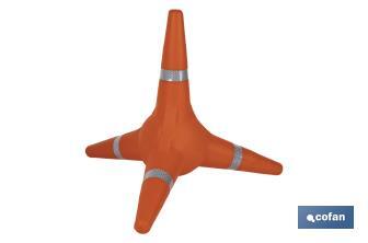 Tetrapod Reflective Traffic Cone 380mm - Cofan