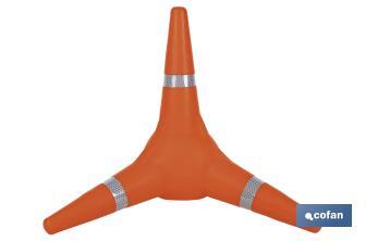 Tetrapod Reflective Traffic Cone 380mm - Cofan