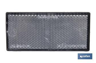Catadióptrico rectangular con adhesivo para poner en vehículos | Medidas: 106 x 50 mm | Disponible en 3 colores - Cofan