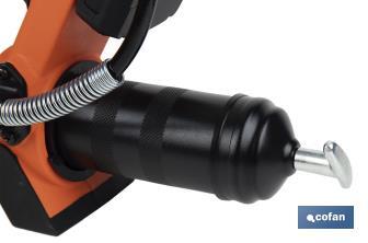 Pistola engrasadora a batería | Batería Li-ion 21 V 2 Ah | Presión máxima: 690 bar | Adecuada para cartuchos de 400 ml - Cofan