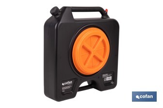 Recogedor de aceite usado | Capacidad: 14 litros | Material: HDPE | Bidón con tapa y filtro - Cofan