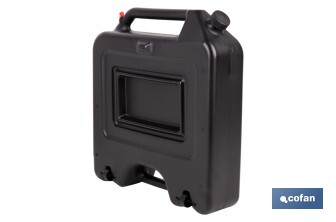 Recogedor de aceite usado | Capacidad: 14 litros | Material: HDPE | Bidón con tapa y filtro - Cofan