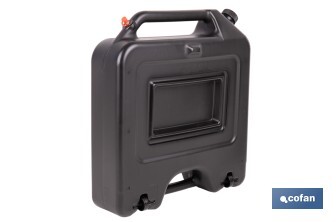 Recogedor de aceite usado | Capacidad: 14 litros | Material: HDPE | Bidón con tapa y filtro - Cofan