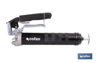Bomba de engrase dual tipo pistola y palanca | Hasta 7000 PSI | Compatible con cartuchos de grasa de 400 g o carga a granel - Cofan