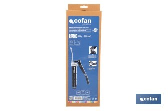 Bomba de engrase profesional de doble pistón | Capacidad: 400 g | Alta presión 6000 PSI - Cofan