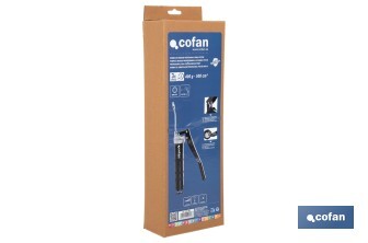 Bomba de engrase profesional de doble pistón | Capacidad: 400 g | Alta presión 6000 PSI - Cofan