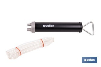 Bomba de transferencia manual | Capacidad: 500 ml | Acción dual | Cuerpo metálico - Cofan