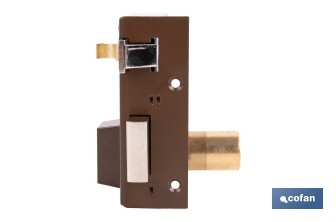 Cerradura de sobreponer de derecha | Adaptable al modelo 56A | Cilindro de Ø25 mm | Incluye 3 llaves | Disponible en dos medidas diferentes - Cofan