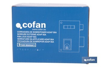 Cerradura de sobreponer de derecha | Adaptable al modelo 56A | Cilindro de Ø25 mm | Incluye 3 llaves | Disponible en dos medidas diferentes - Cofan