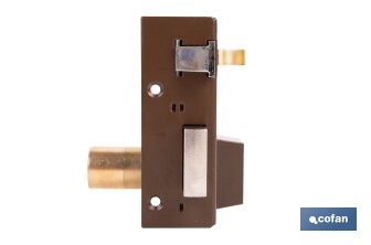 Cerradura de sobreponer de izquierda | Adaptable al modelo 56A | Cilindro de Ø25 mm | Incluye 3 llaves | Disponible en dos medidas diferentes - Cofan